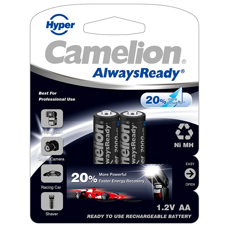 Camelion CAMELION Pack de 2 piles rechargeables HR14 D Mono 2500mAh Ref:17025220 