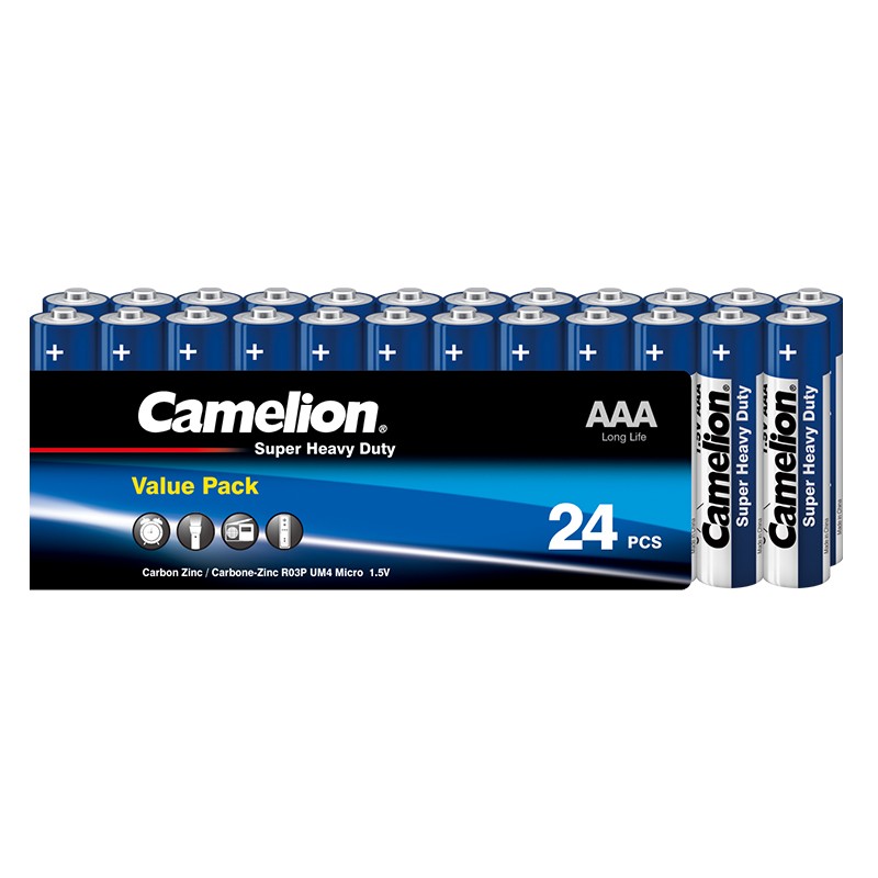 8 Batterien Camelion AAA 1,5V im 8er Blister Super Heavy Duty Long Life MHD 2022