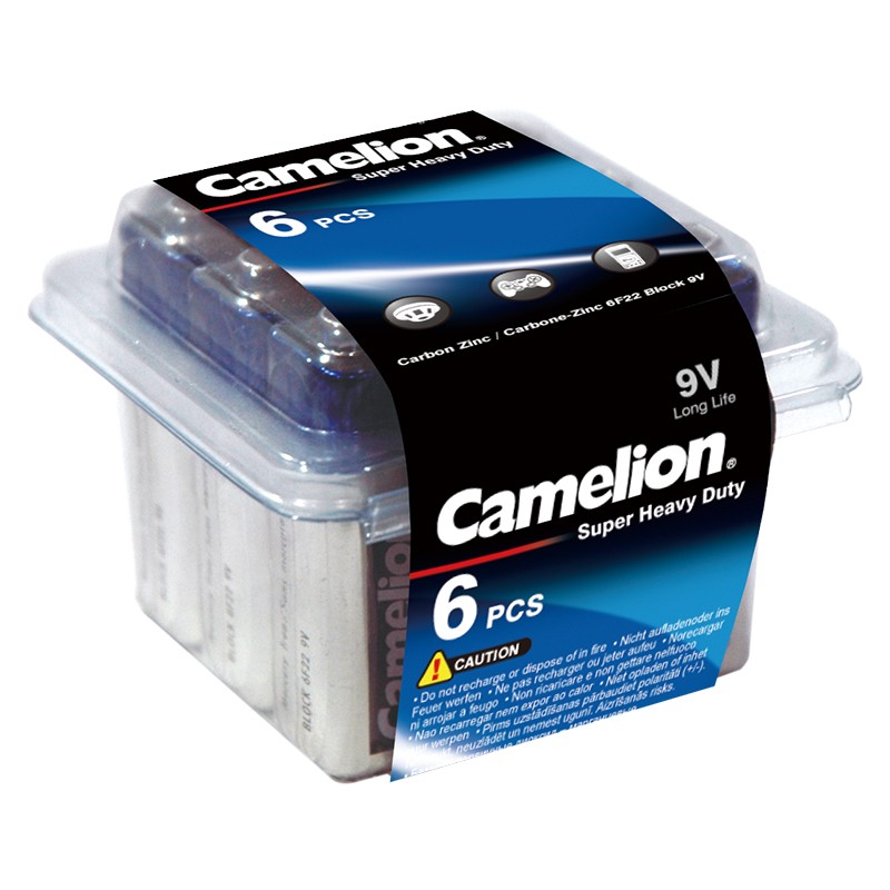5 x Camelion 9V Block 6F22 Super Heavy Duty lose Zink Chlorid E-Block Batterie 